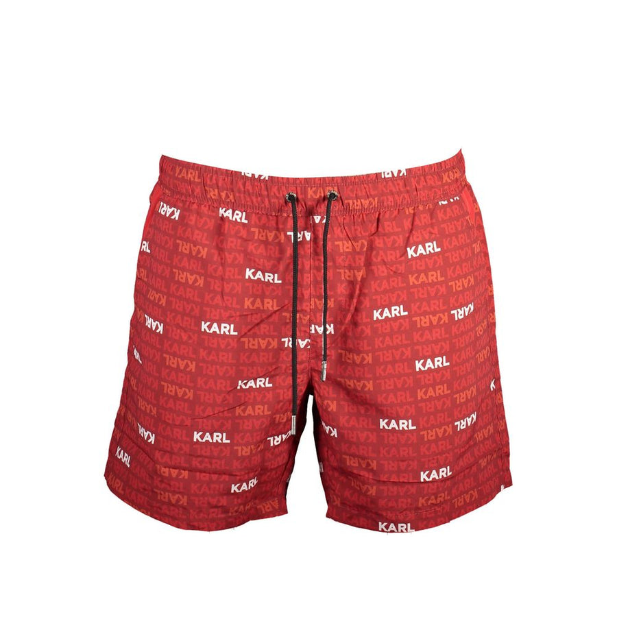 Red Polyester Swimwear