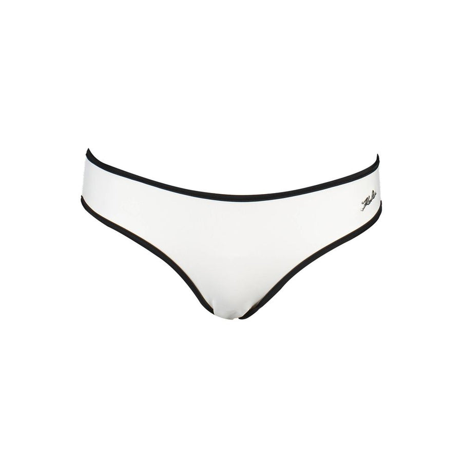 White Elastane Swimwear