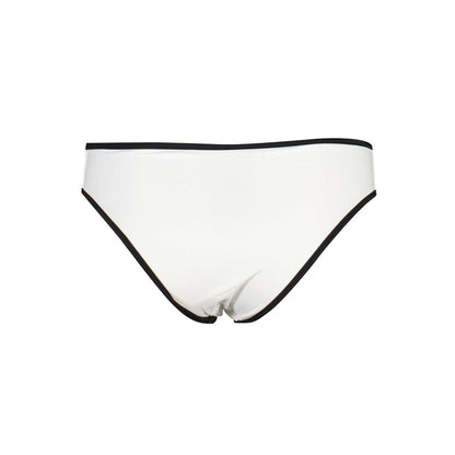 White Elastane Swimwear