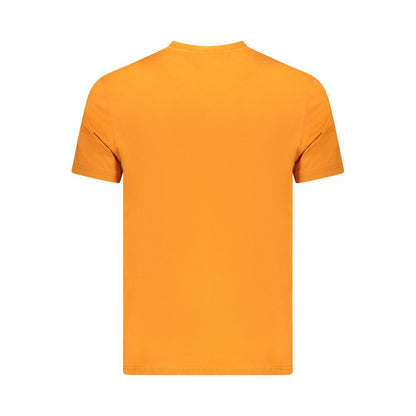 Orange Cotton Men T-Shirt