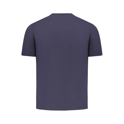 Blue Cotton Men T-Shirt