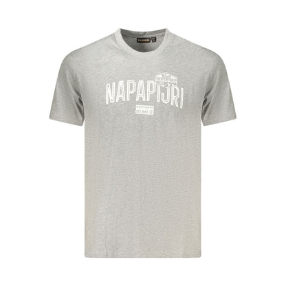 Gray Cotton Men T-Shirt