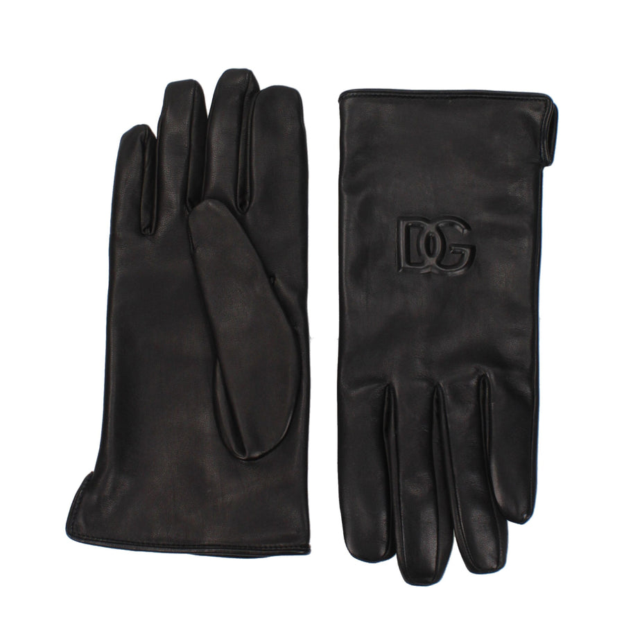 Black Leather Gloves