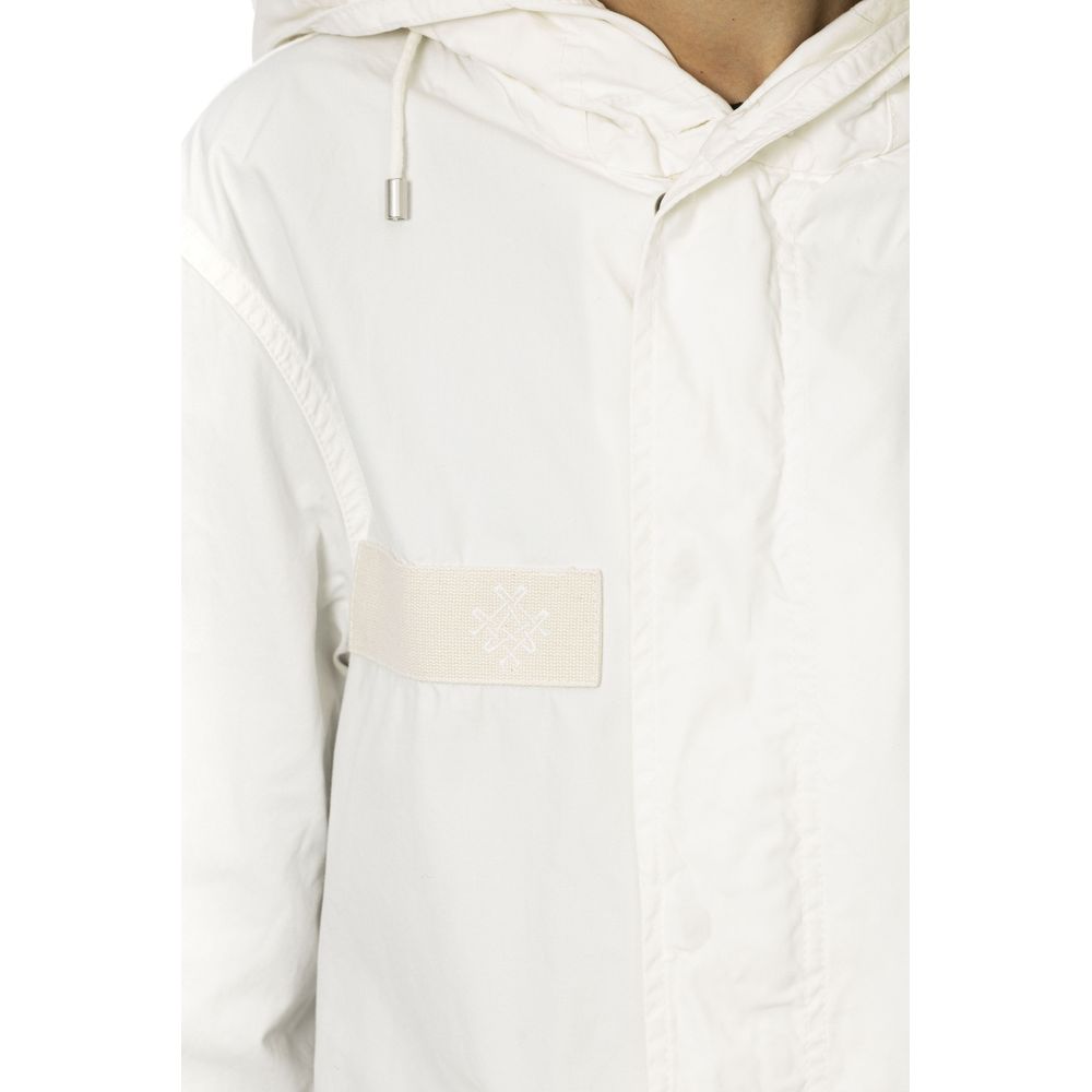 White Cotton Women Parka