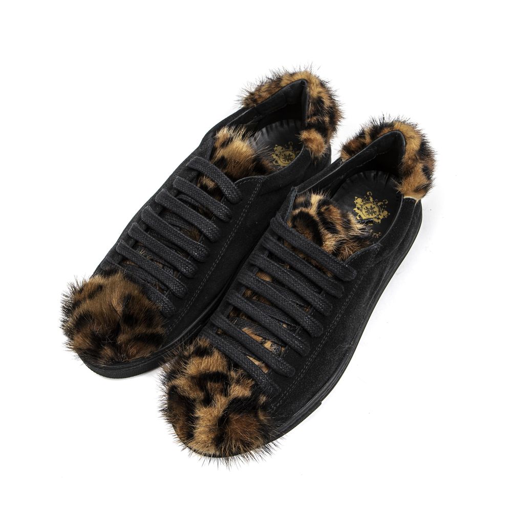 Black Leather Sneaker