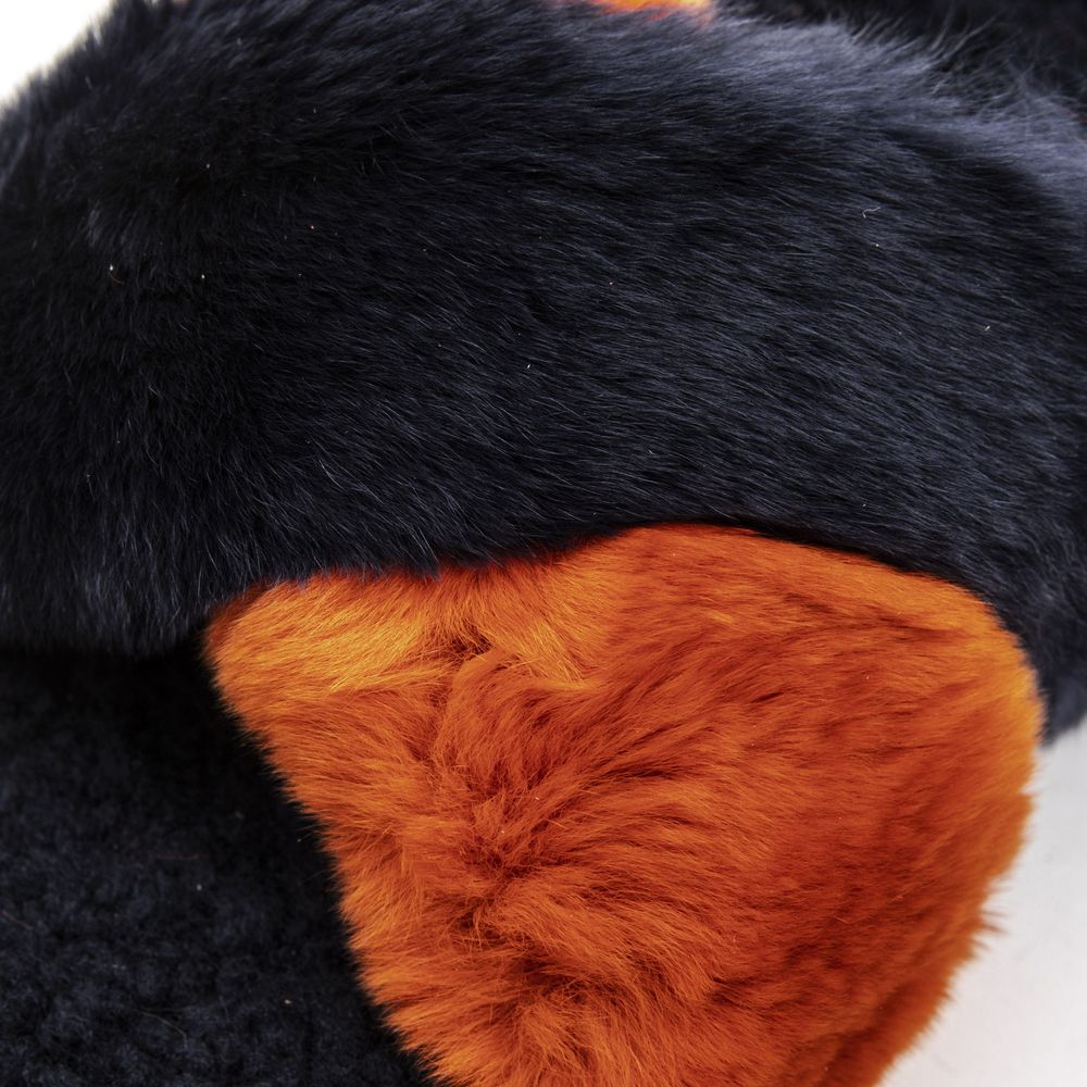 Blue Rabbit Fur Sandal