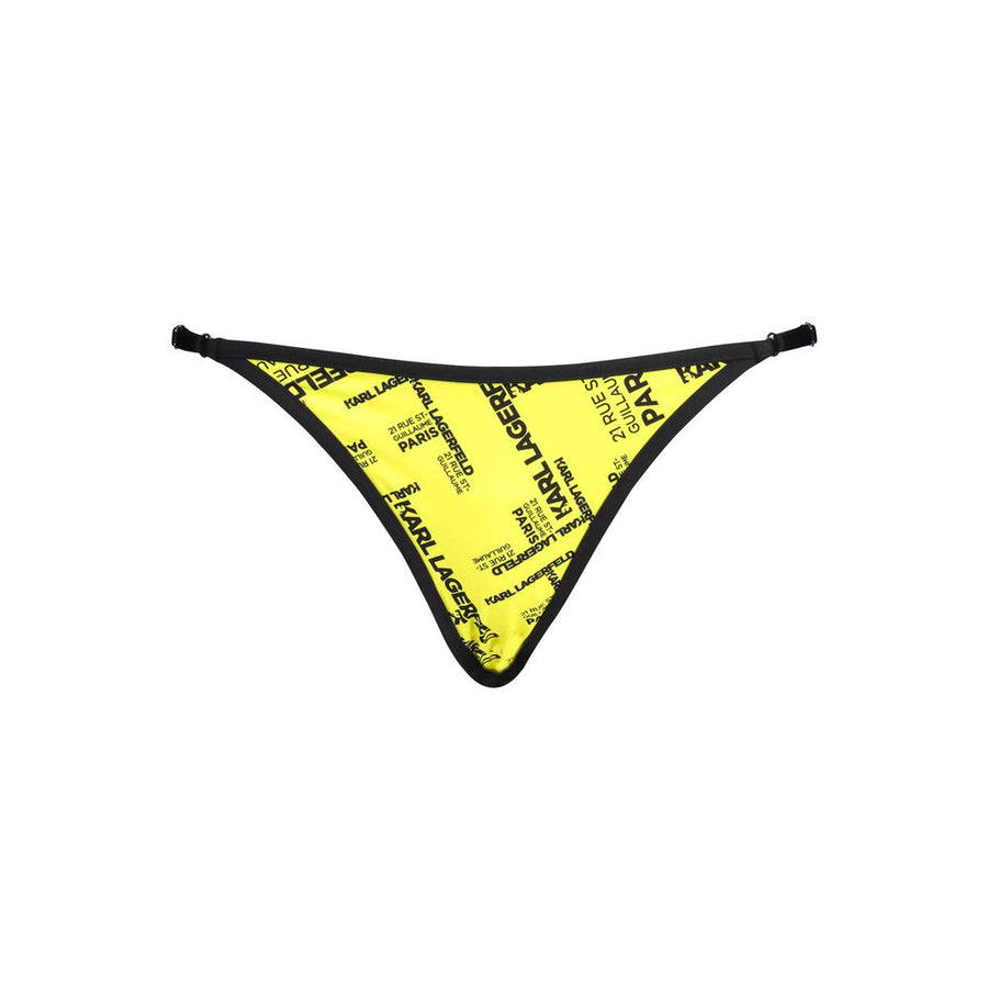 Yellow Elastane Swimwear