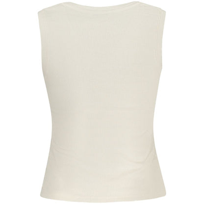 Beige Cotton Tank Top