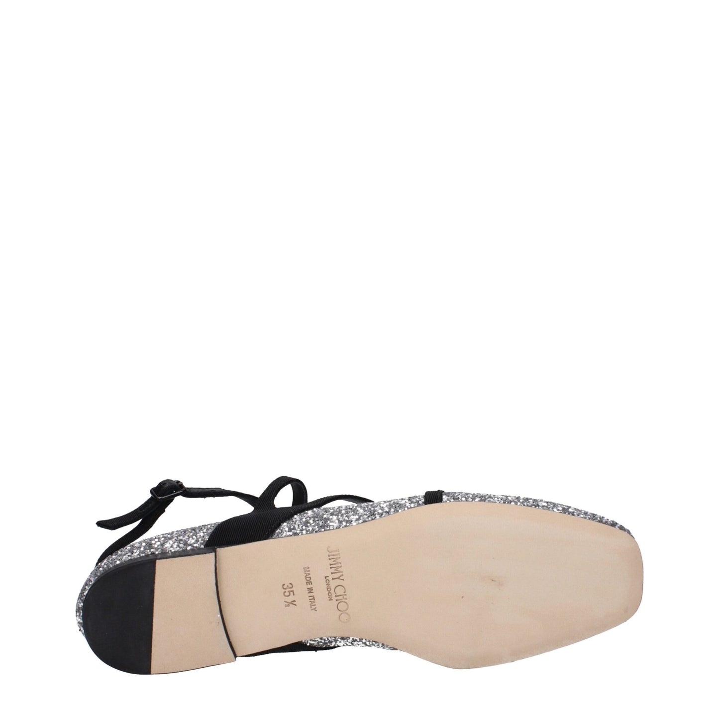 Gray Plastic Ballet Flats