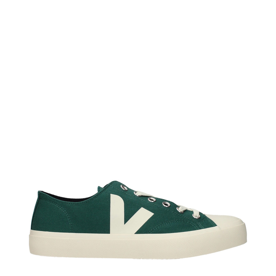 Green Fabric Low Top Sneakers