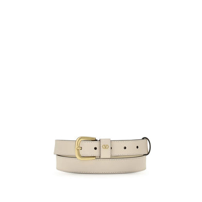 White Leather Regular Belt