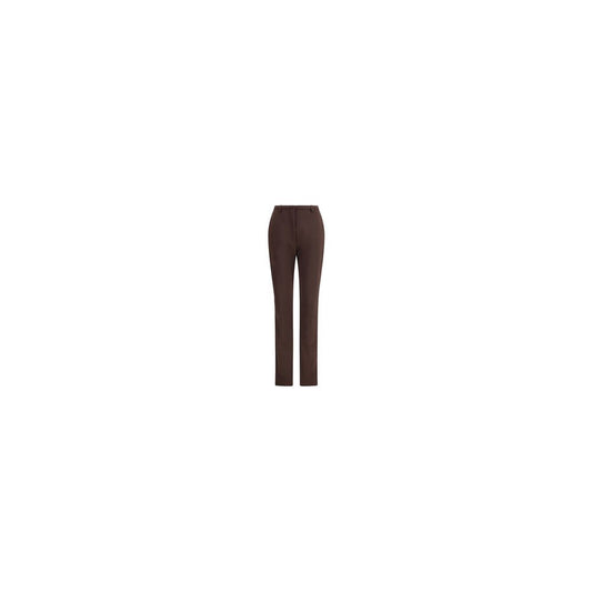 Brown Polyester Skinny Pants