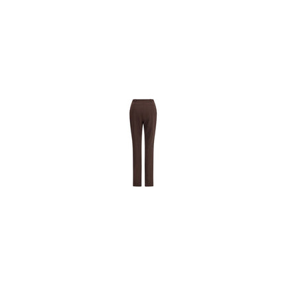 Brown Polyester Skinny Pants