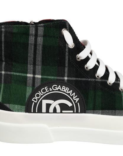 Multicolor Cotton High Top Men Sneakers Shoes