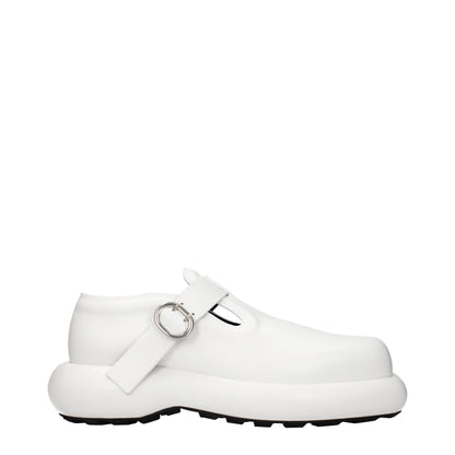 White Leather Slip-On Loafers