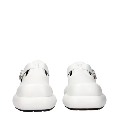 White Leather Slip-On Loafers
