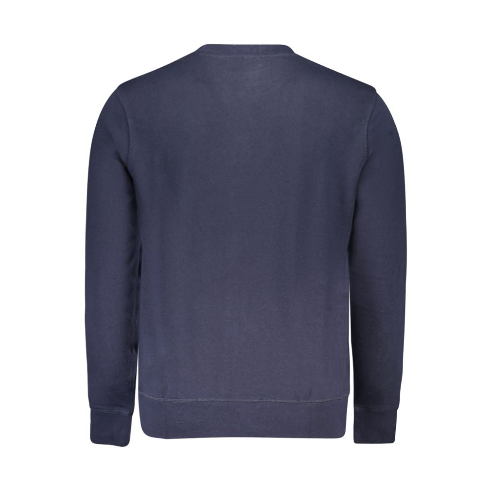 Blue Cotton Men Sweatshirt