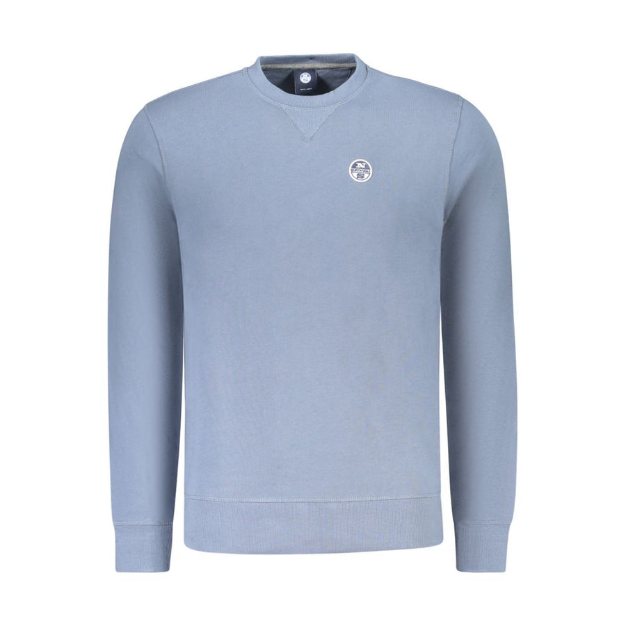 Blue Cotton Men Sweatshirt