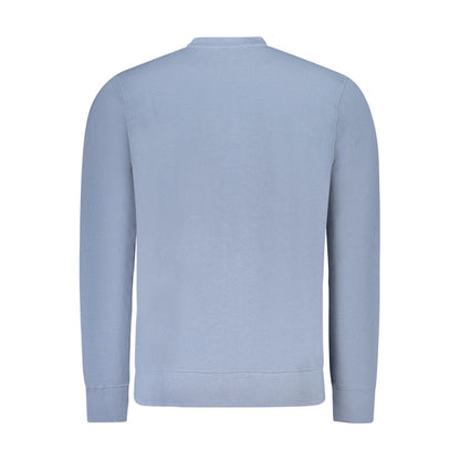 Blue Cotton Men Sweatshirt