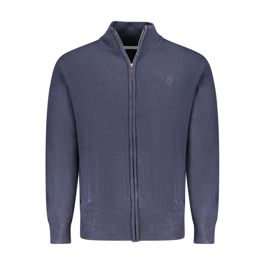 Blue Acrylic Men's Cardigan