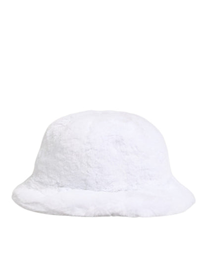 White Modacrylic Fur Bucket Men Capello Hat