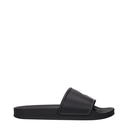 Black Cotton Slippers