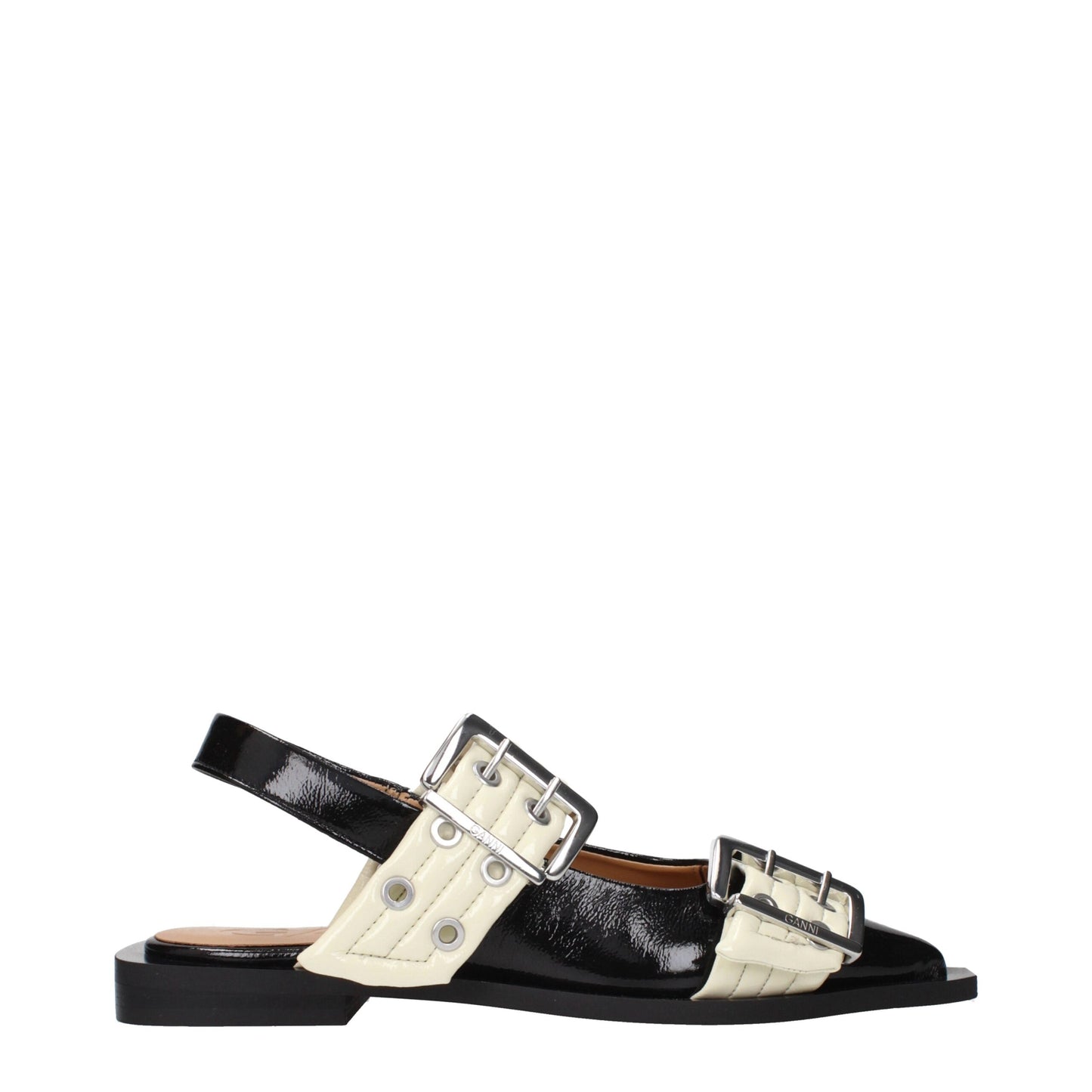 Black Polyethylene Flat Sandals