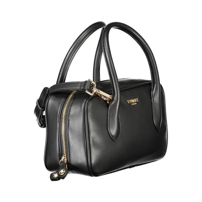 Black Polyethylene Women Handbag