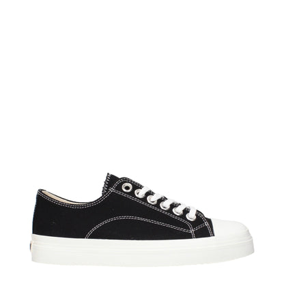 Black Fabric Low Top Sneakers