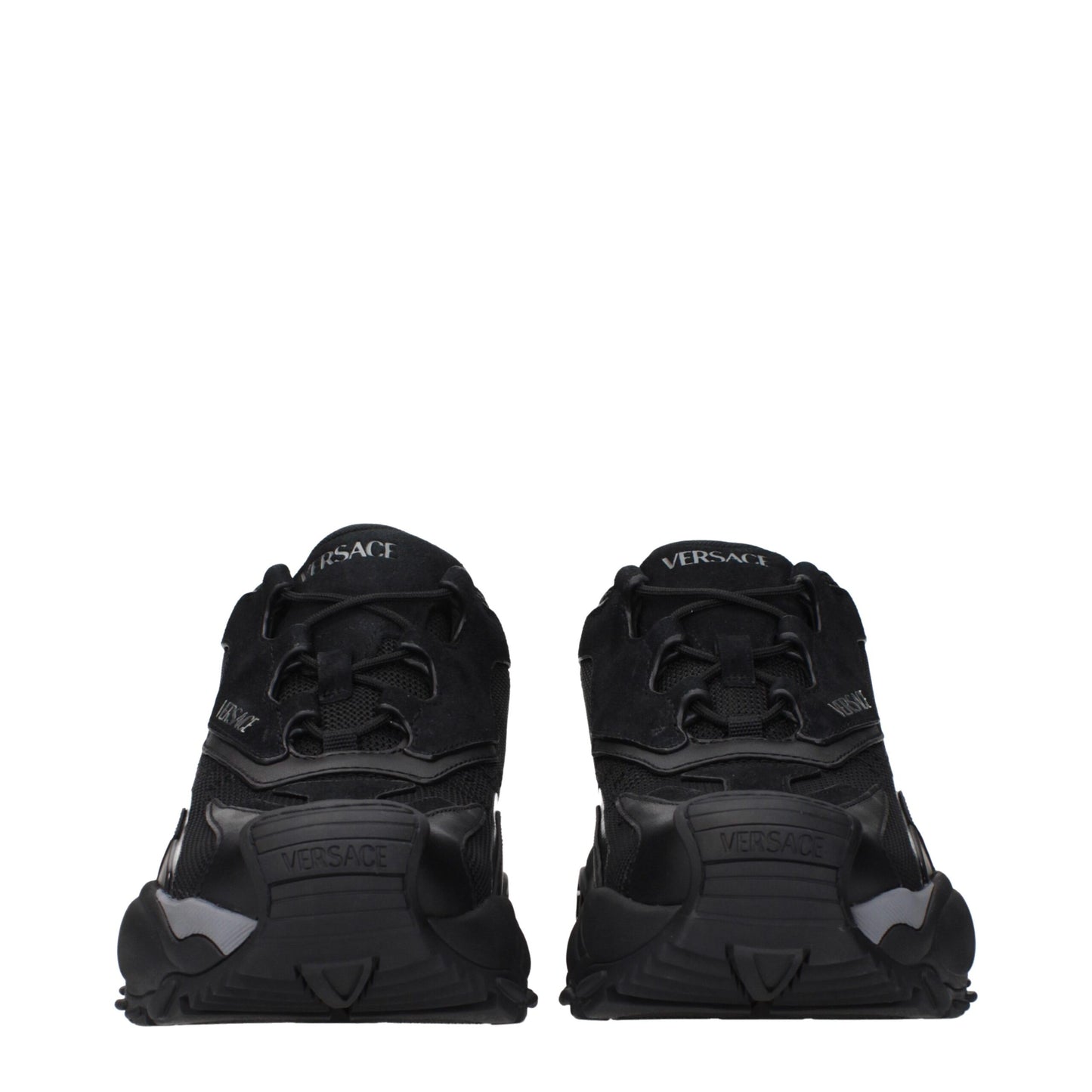 Black Fabric Athletic Sneakers