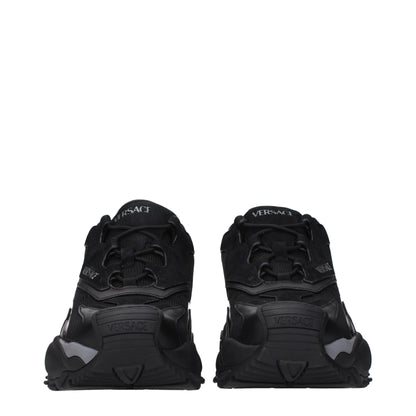 Black Fabric Athletic Sneakers