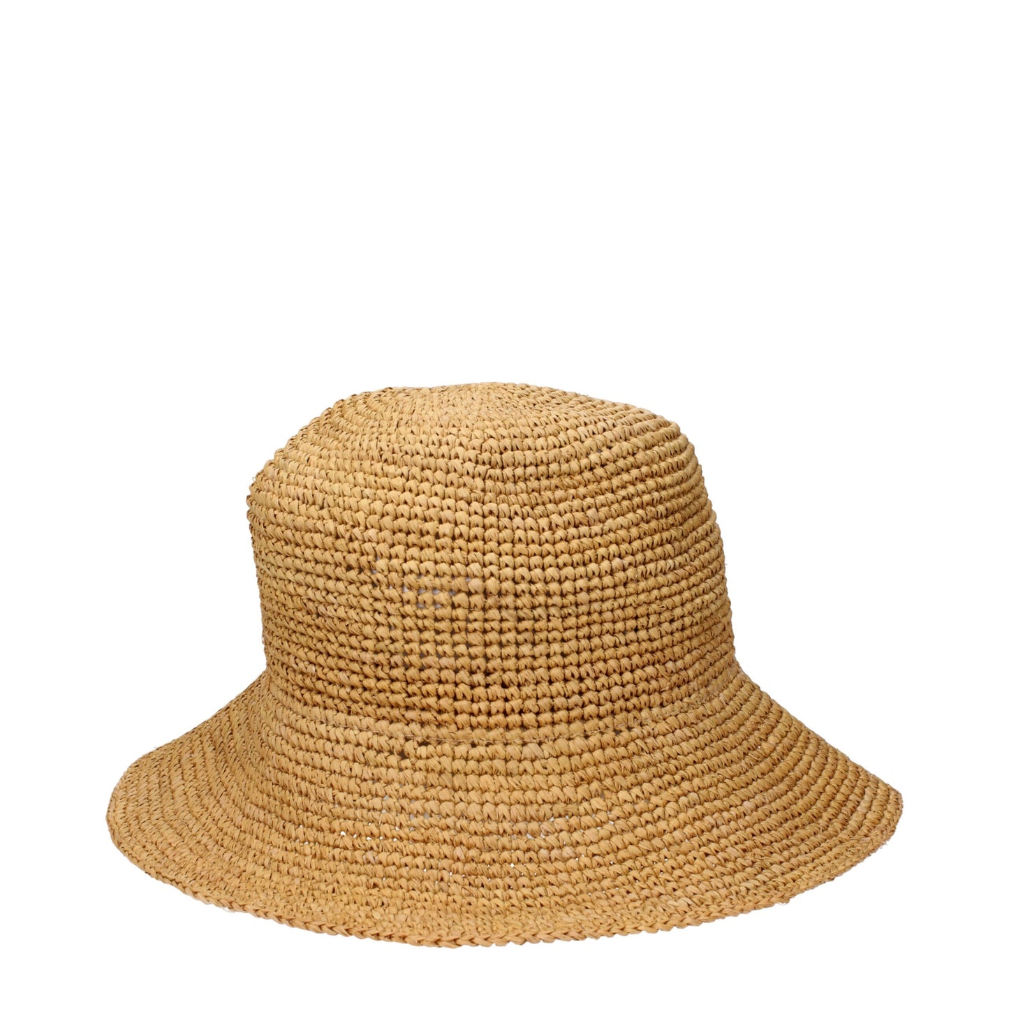 Beige Raffia Bucket Hat