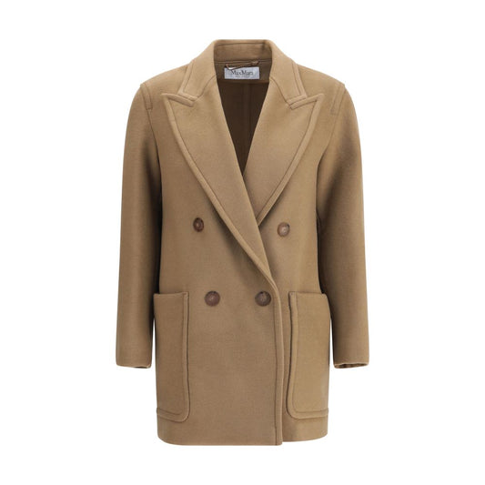 Beige Fleece Wool Coat