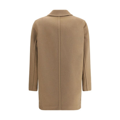 Beige Fleece Wool Coat