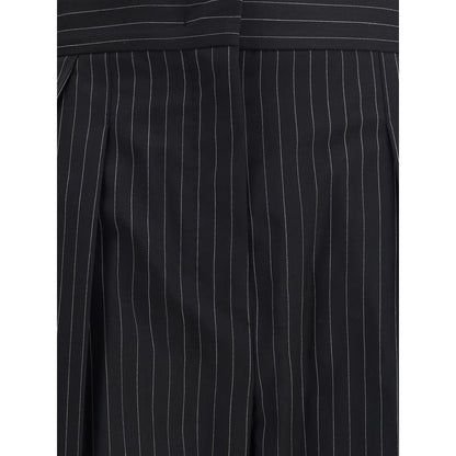 Black Fleece Wool Dress Pants