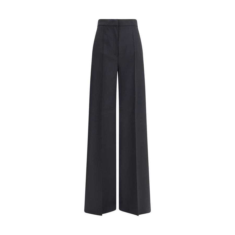 Black Fleece Wool Casual Pants