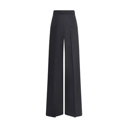 Black Fleece Wool Casual Pants