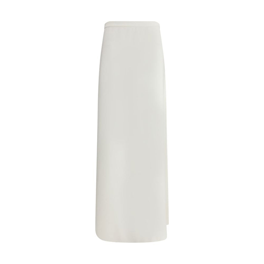 White Viscose Long Skirt