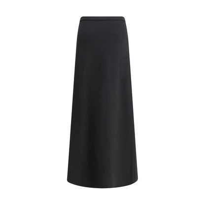 Black Viscose Long Skirt