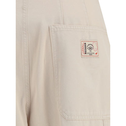 Cream Cotton Cargo Pants