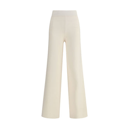 Cream Viscose Casual Pants