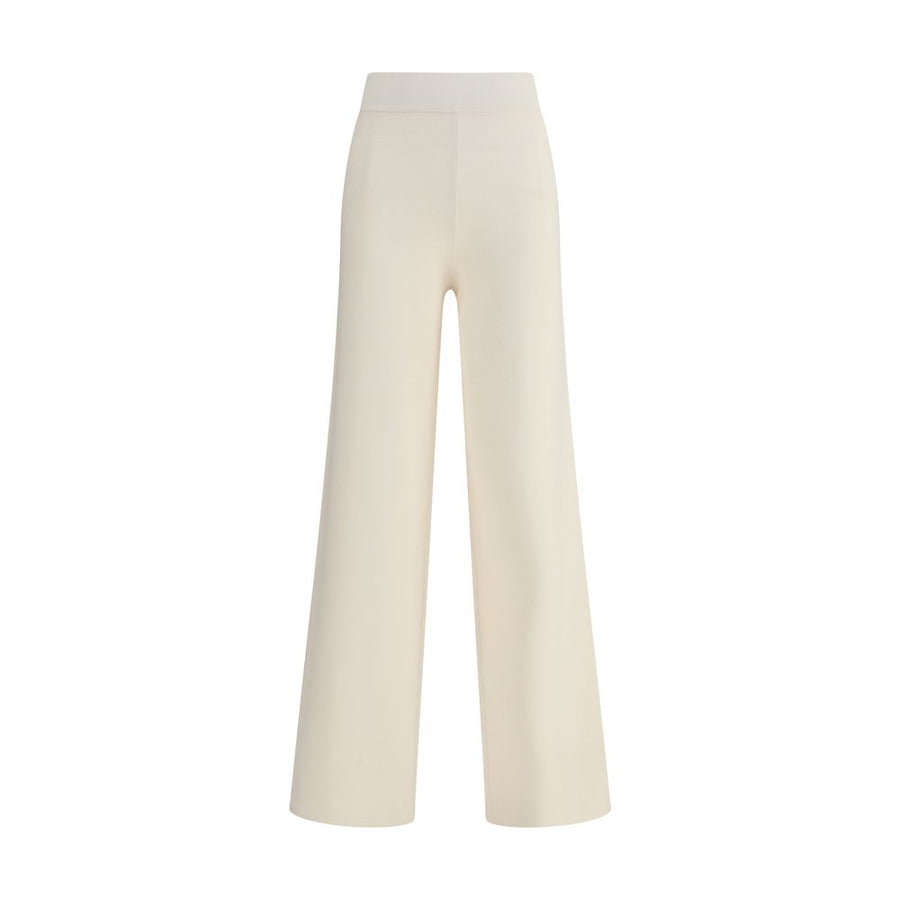 Cream Viscose Casual Pants