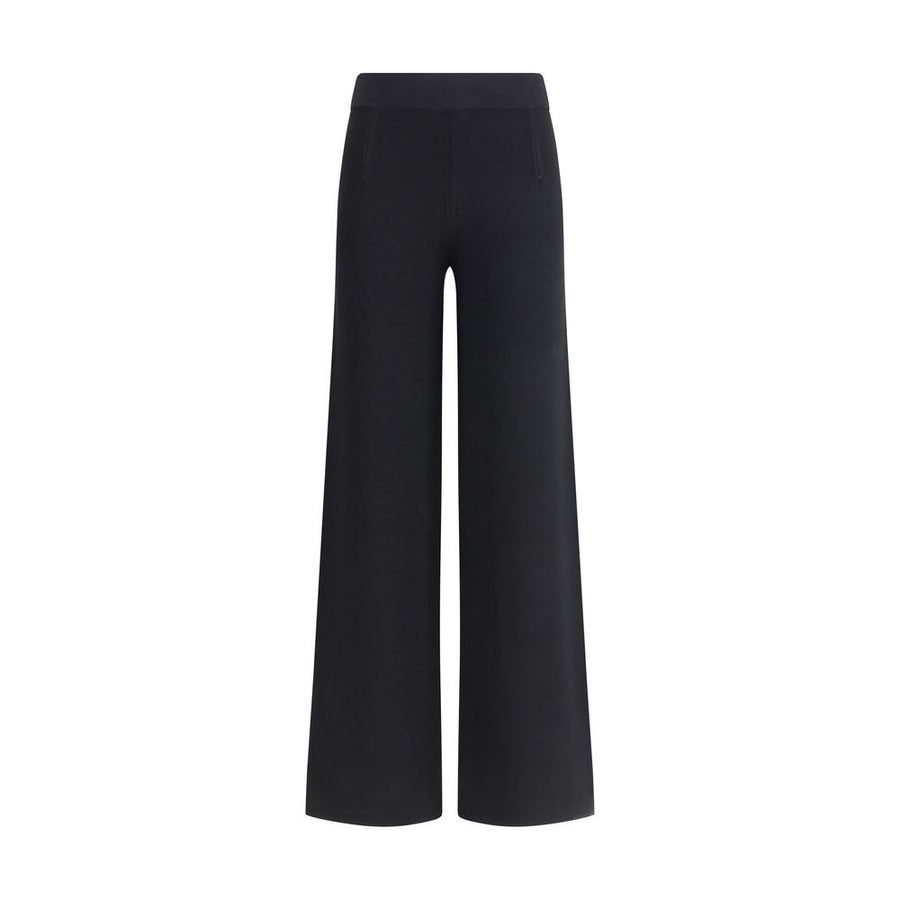 Black Viscose Casual Pants