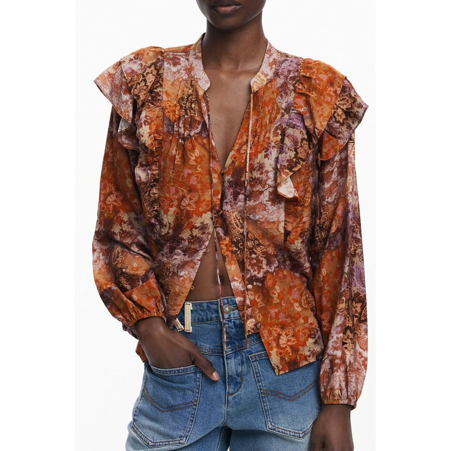 Arancione Viscosa Women Shirt