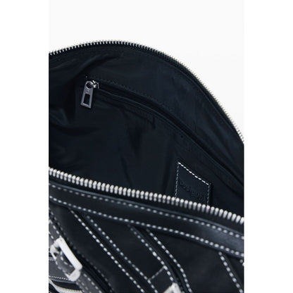 Black Polyethylene Women Handbag