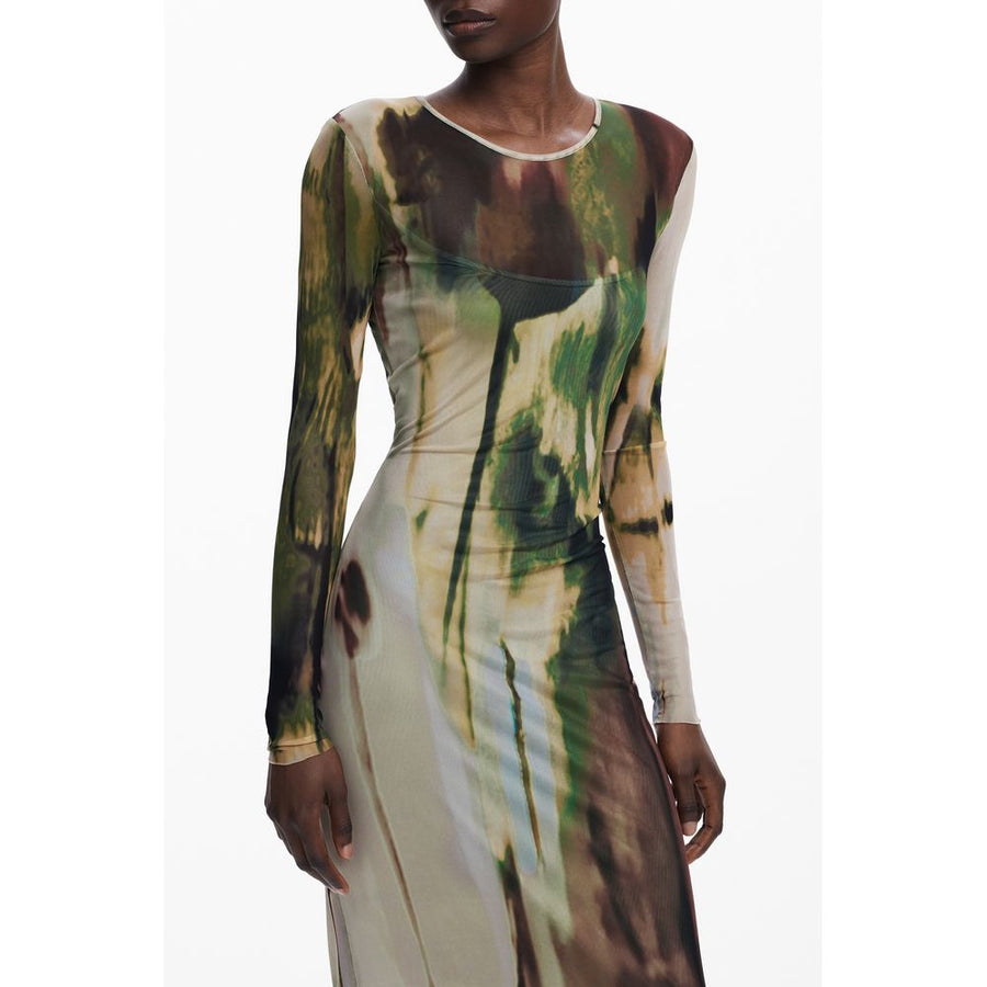 Green Polyester Women Dress