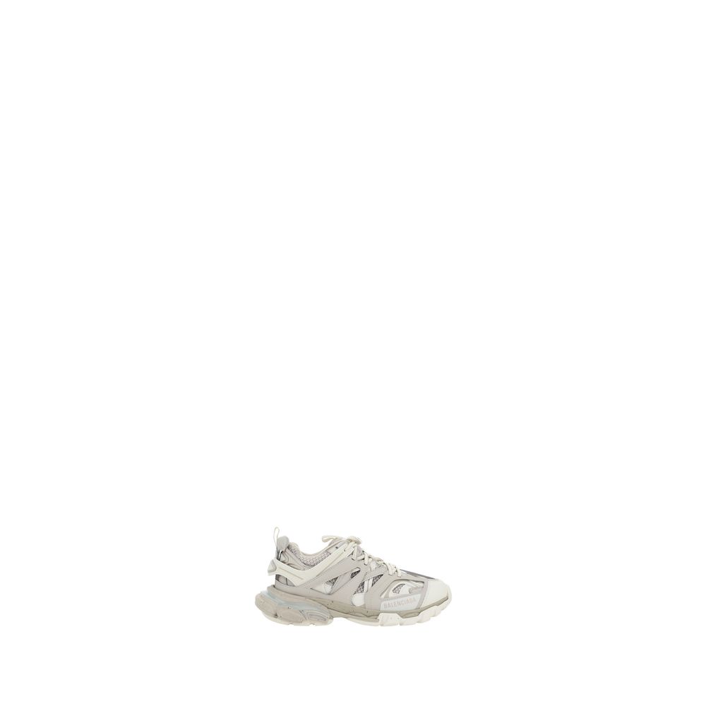 White Nylon Athletic Sneakers