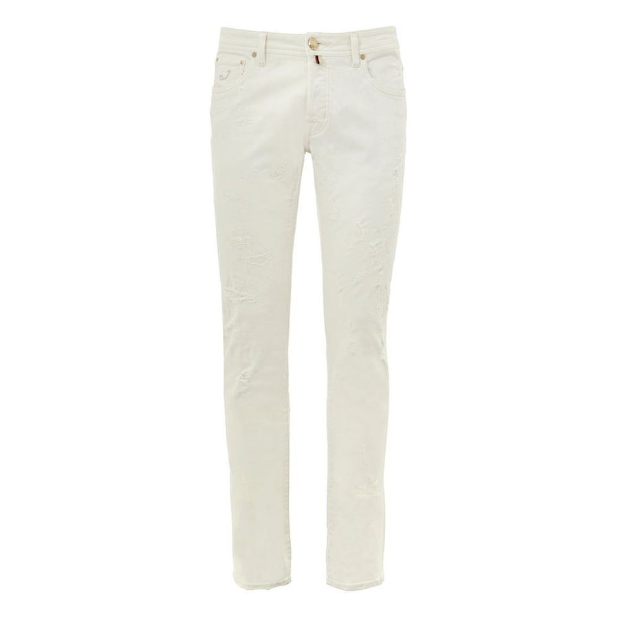 White Cotton Skinny Jeans