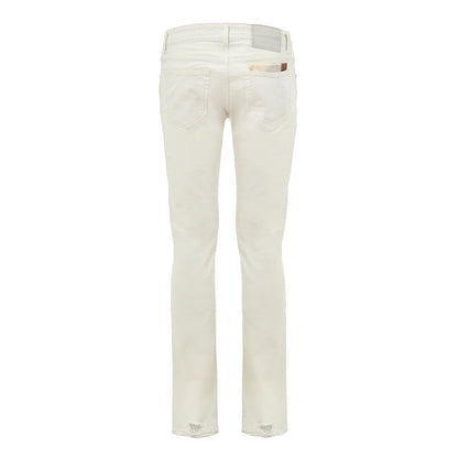 White Cotton Skinny Jeans