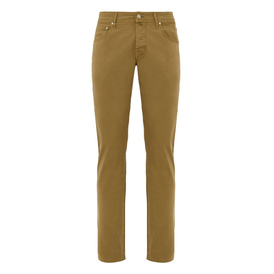 Yellow Cotton Skinny Pants